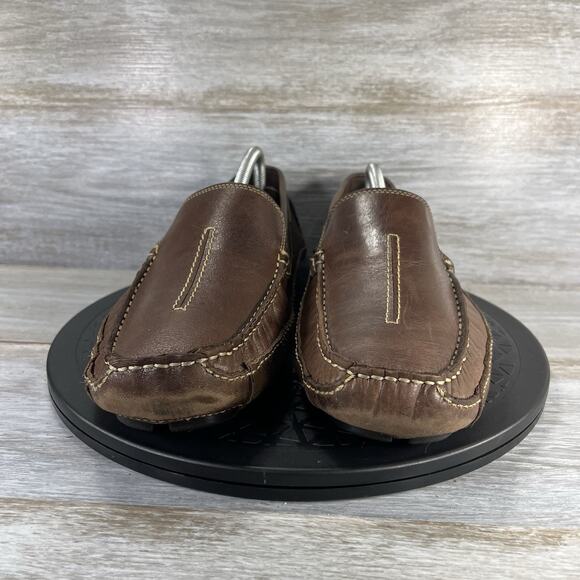 Clarks Men's Markman Way Brown Leather Driving Loafers Size 11 M - Picture 2 of 9